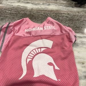 Light pink doggy Michigan State jersey shirt